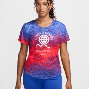 Nike team USA Olympic Olympics track and field running shirt jersey
